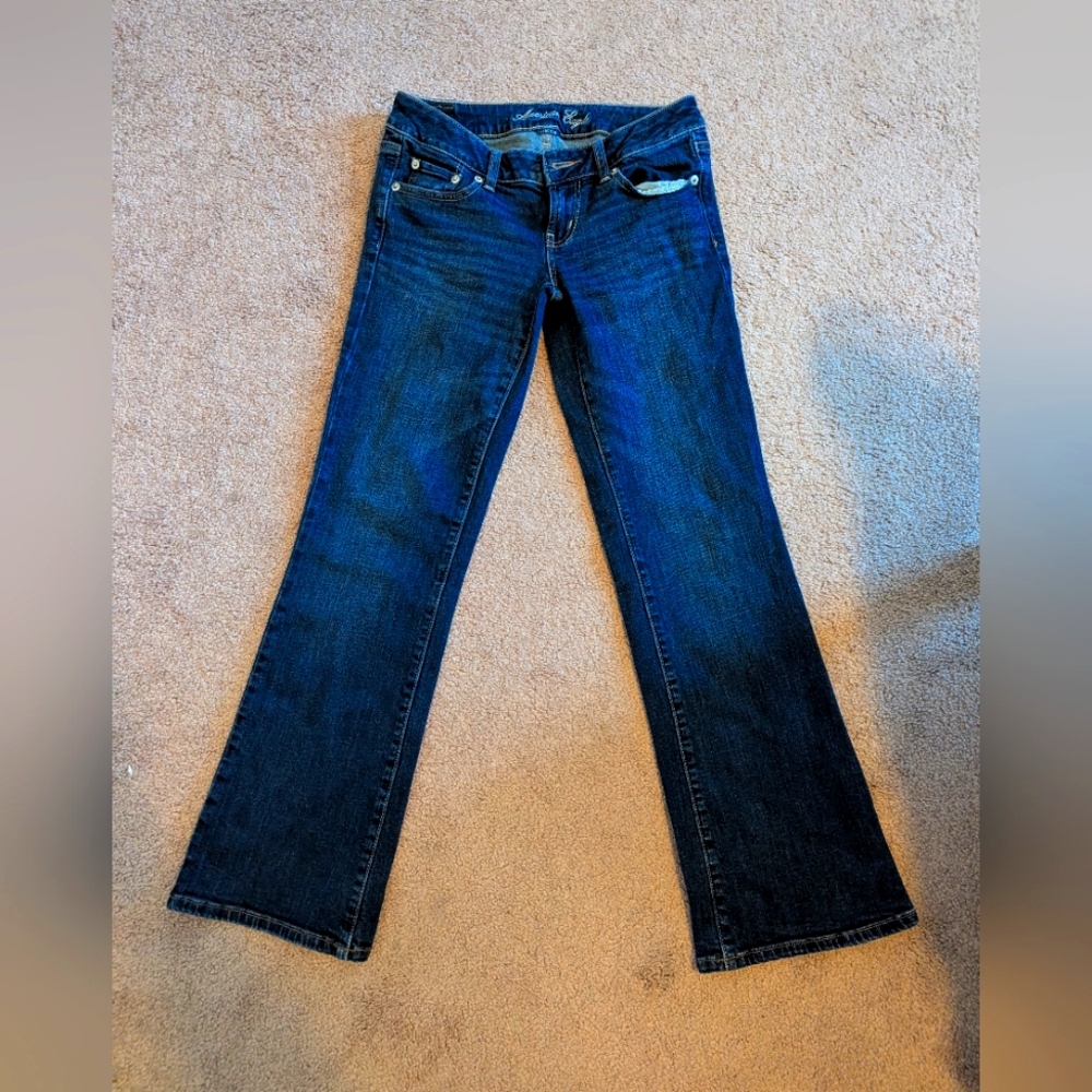 Women's American Eagle Outfitters Favorite Boyfriend Blue Jeans - 4 Regular